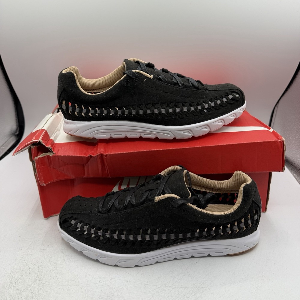 Nike Mayfly Woven Shoes Womens Sz 8.5 Black/Dark Grey/White Sneakers 833802-002